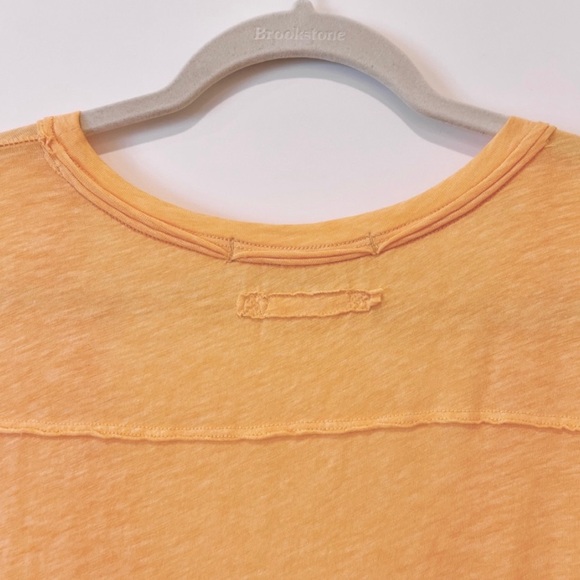 Free People Betty Long Sleeve Tops Women’s Orange Scoop Neck Pullover Size Small - Picture 8 of 12